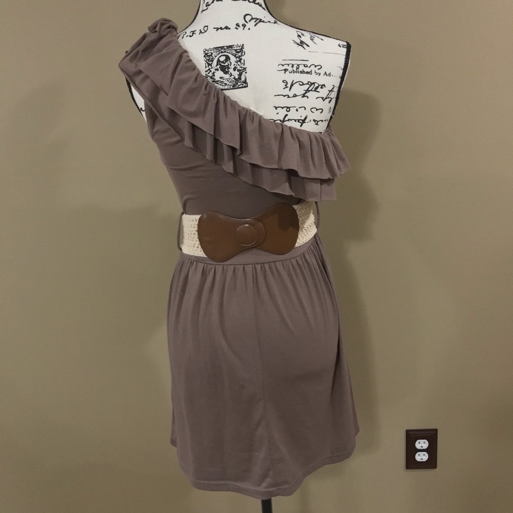 One Shoulder Ruffle Dress - Picture 4 of 5